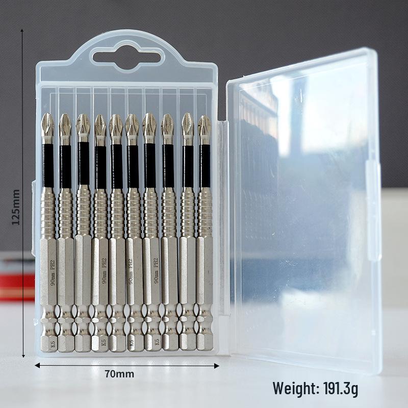 K5 Anti-Slip Shock-Resistant Phillips Screwdriver Bit Set - Strong Magnetic, High Hardness, High Torque.