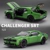 1/22 Dodge Challenger Redeye Hellcat Super Muscle Sportbil Legering Metall Gjuten Bilmodell Ljud & Ljus Samling Hobbys Gåva