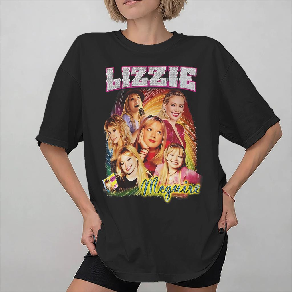 Hilary Duff The Lucky Me Tour Tee Shirt for Unisex Women Graphic Printing T Shirts Cotton Clothes