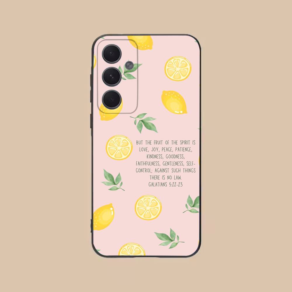 

Flower Leaves Lemon Phone Case For Samsung S25,S24,S21,S22,S23,S30,Ultra,S20,Plus,Fe,Lite,Note,10,9,5G Black Cover SamsungS20ULTRA5G