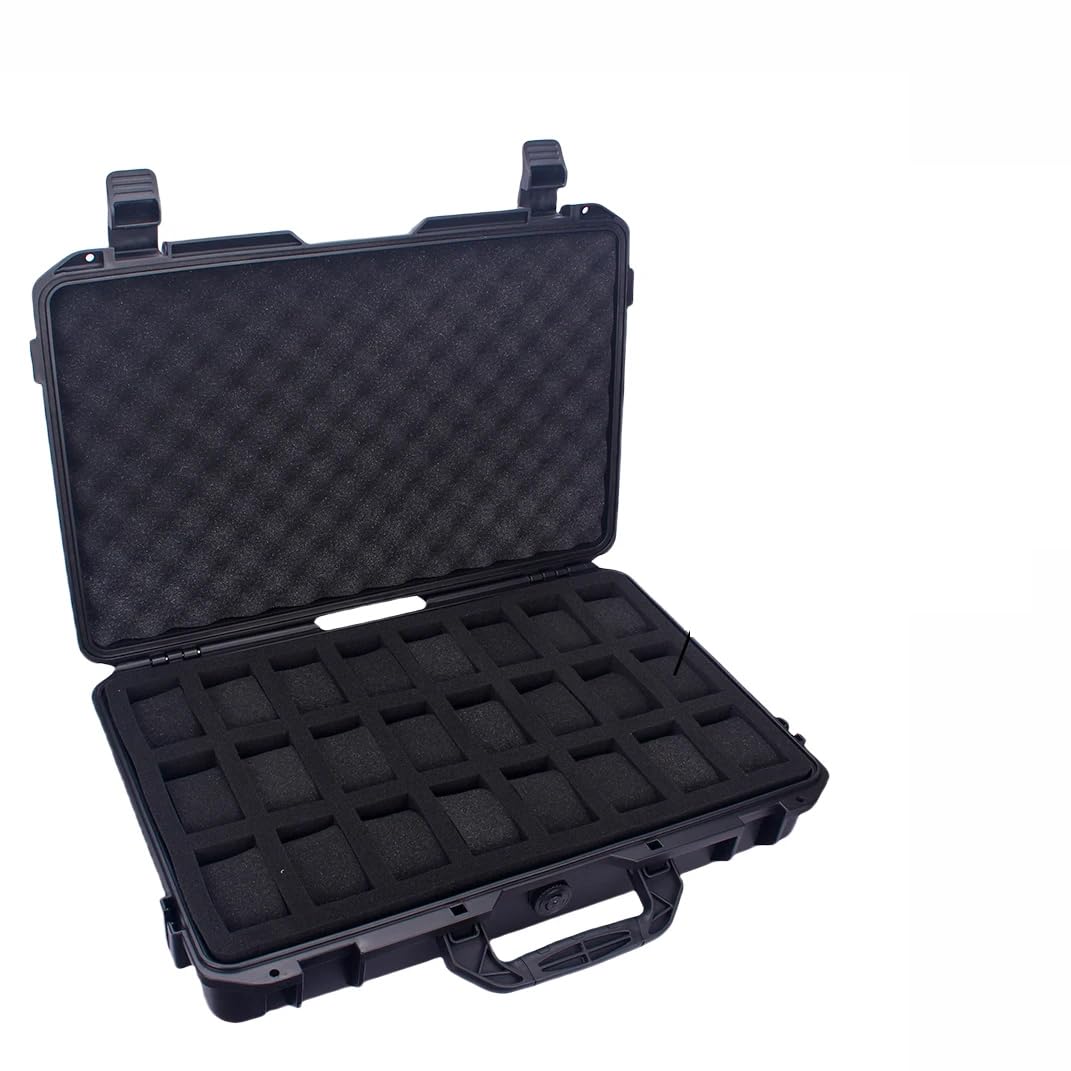 

24-Piece Watch Storage Plastic Watch Case, Portable Waterproof Toolbox, Waterproof Case, Protective Hard Case, Urethane Foam