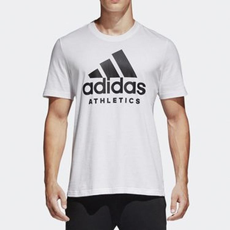 Adidas Training Crew Neck Short Sleeve T-Shirt Men Tops White BK3715