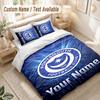 Custom Name Bedding Set 3 PiecesPortsmouth FC Print Duvet Cover + 2 Pillowcases Soft Bed Decor