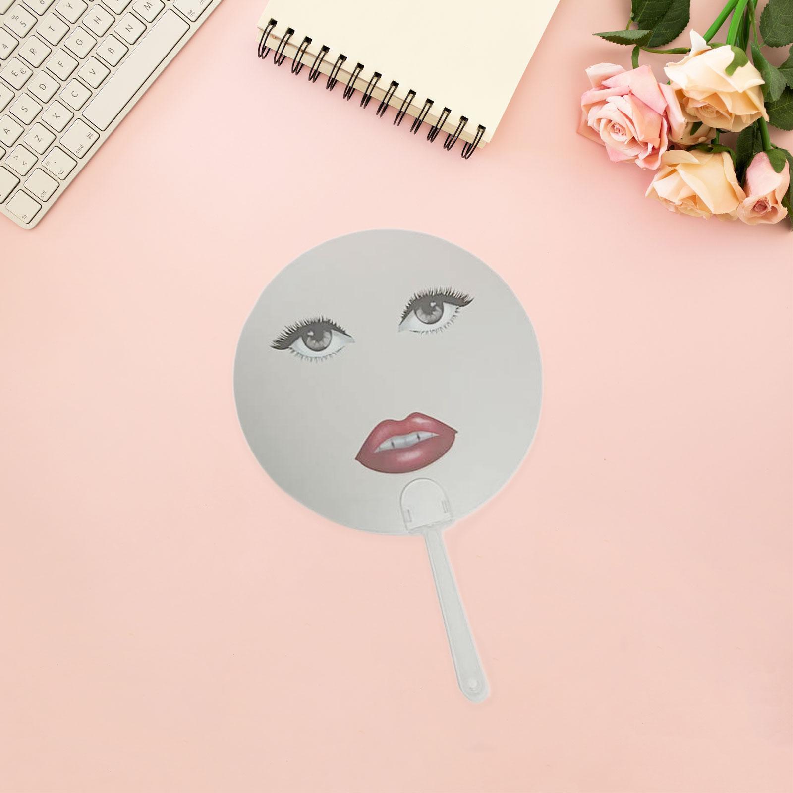 

Hand Fan Summer Decoration Clear Round Pocket Fan for Performance Birthday
