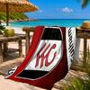 Fulham Crest Design Beach Towel Microfiber Beach Towel, Lightweight and Quick-Dry, for Summer Travel, Swimming Pool Fan Birthday Gift