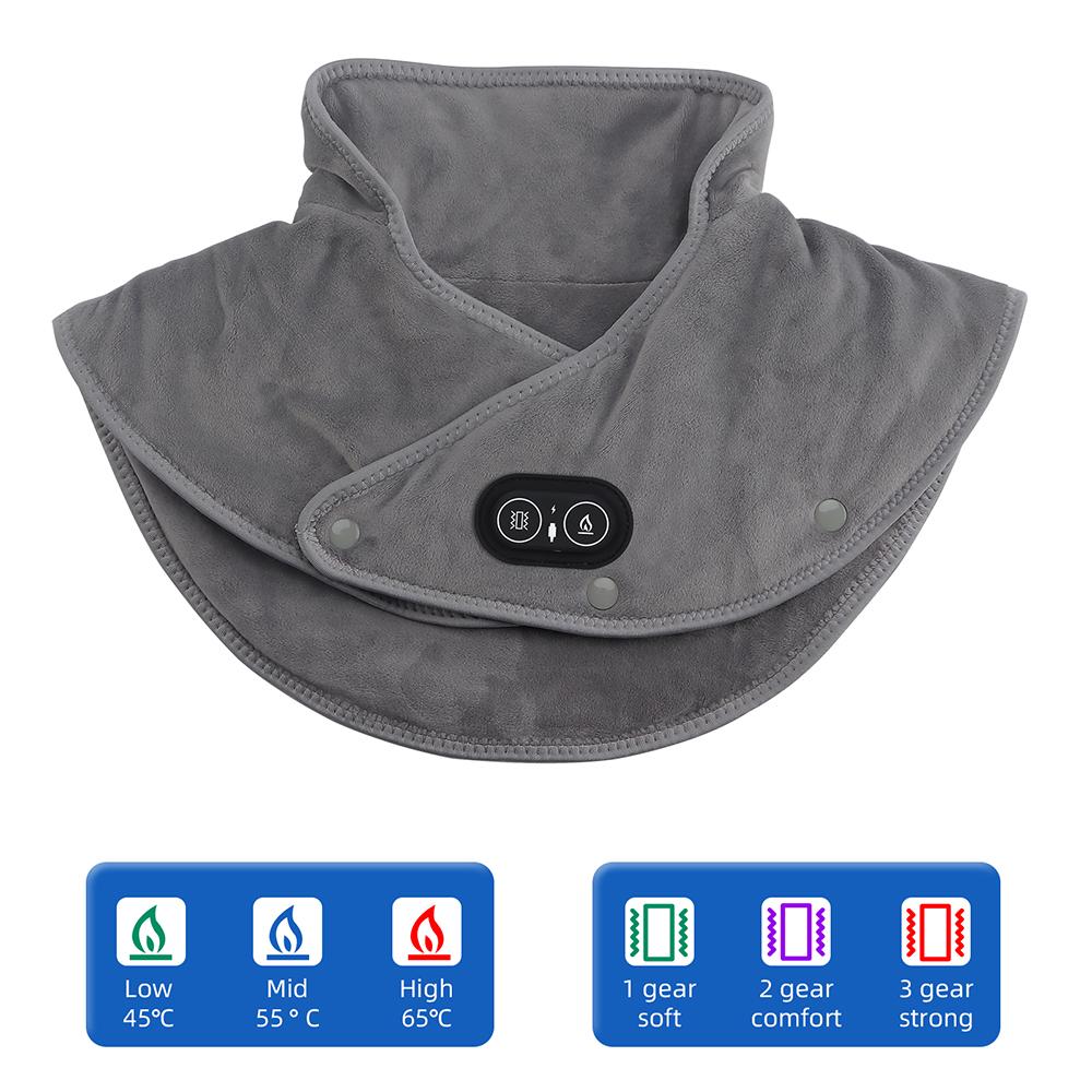 Electric Neck And Back Shoulder Massage Shawl Shoulder Vibration Massager Heating Scarf Keep Warming Shoulder Back Warmer Pad
