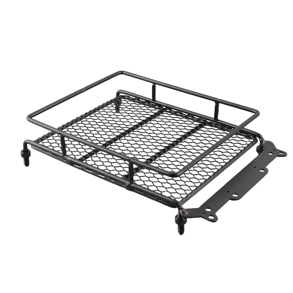 Middle Size Roof Rack Luggage With LED Lights Quadrate for SCX10 1 10 RC Car (4 White)