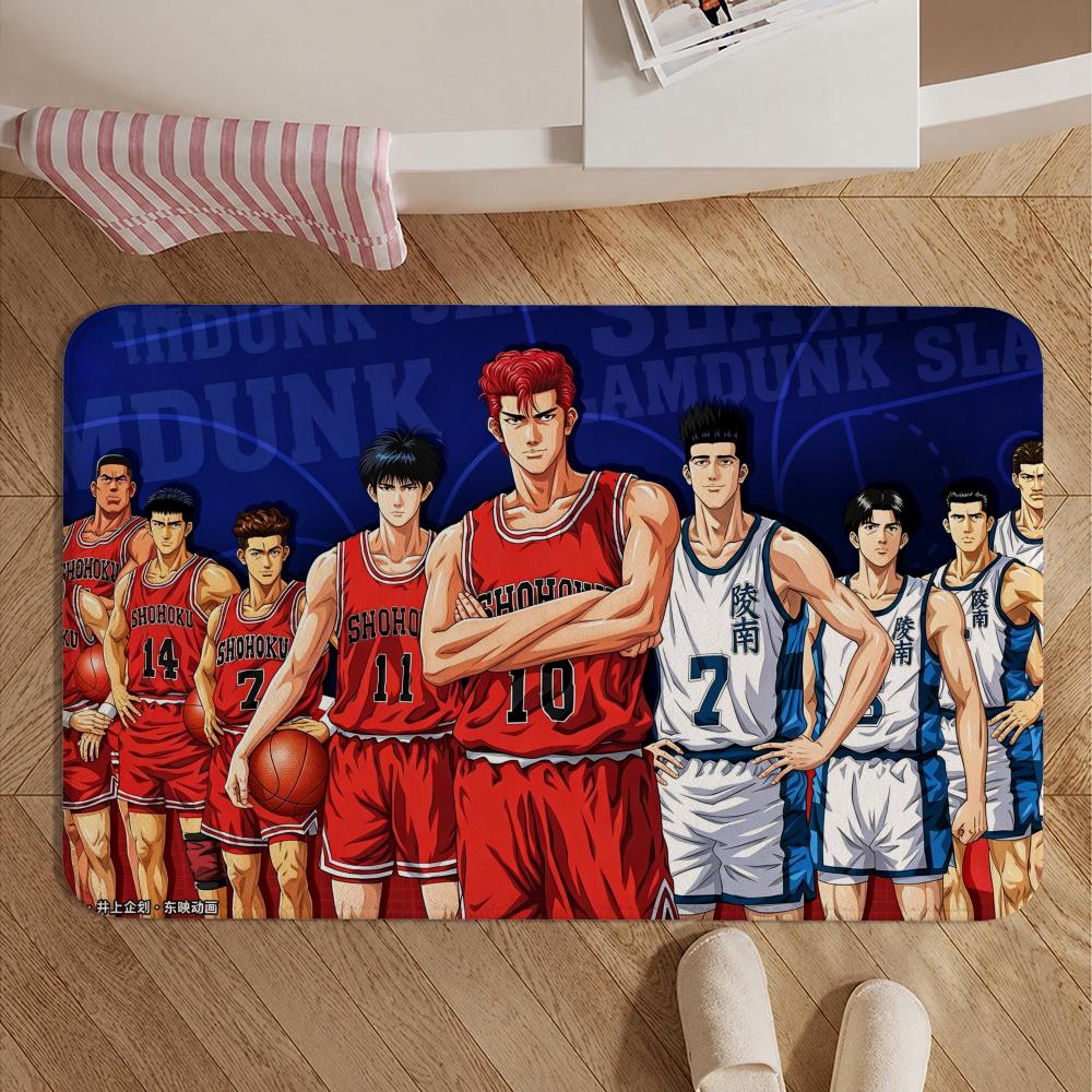 Anime-S-S-SLAM DU-NKS Floor Mat Soft Non-Slip Bath Mat, Bedside Carpet, Absorbent Doormat for Home