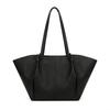 Large Capacity Wing Tote Bag Women Luxury Leather Shoulder Bag Minimalist Design Commuter Handbag Solid Color Casual Work Bag