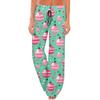 Women's Casual Fashion Comfort Pajama Pants Christmas Print Drawstring Wide Leg Pants