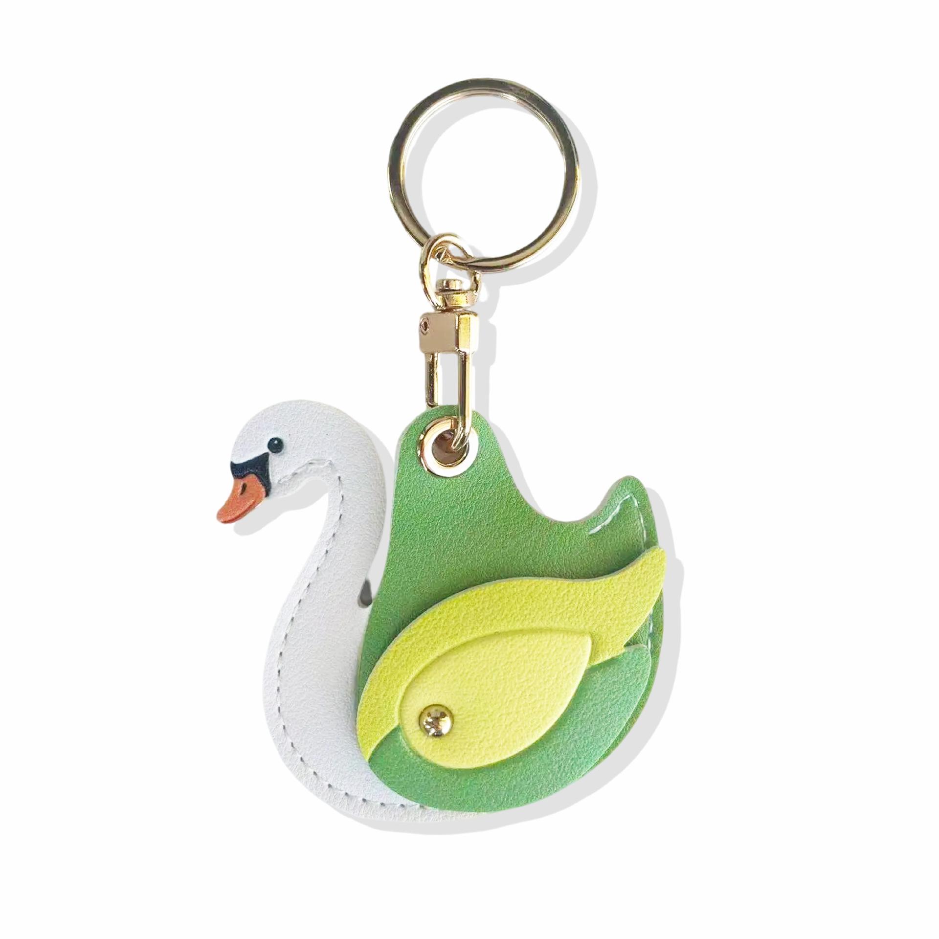 Swan Keychain AirTag Holder & Car Key Pendant