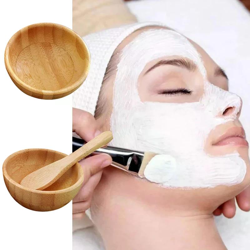 1Set Kit Women Lady Diy Facial Mask Face Bamboo Bowl Mixing Stick Spoon Spatula Cosmetic Beauty Tool Skin Care