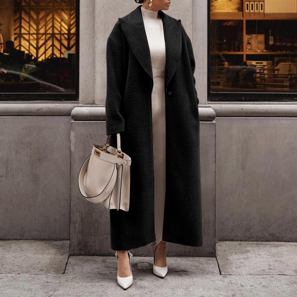 Women's Long Coat - Warm Winter Quilted Jacket Full Length Zip Up Down Coat Thickened Puffy With Hood