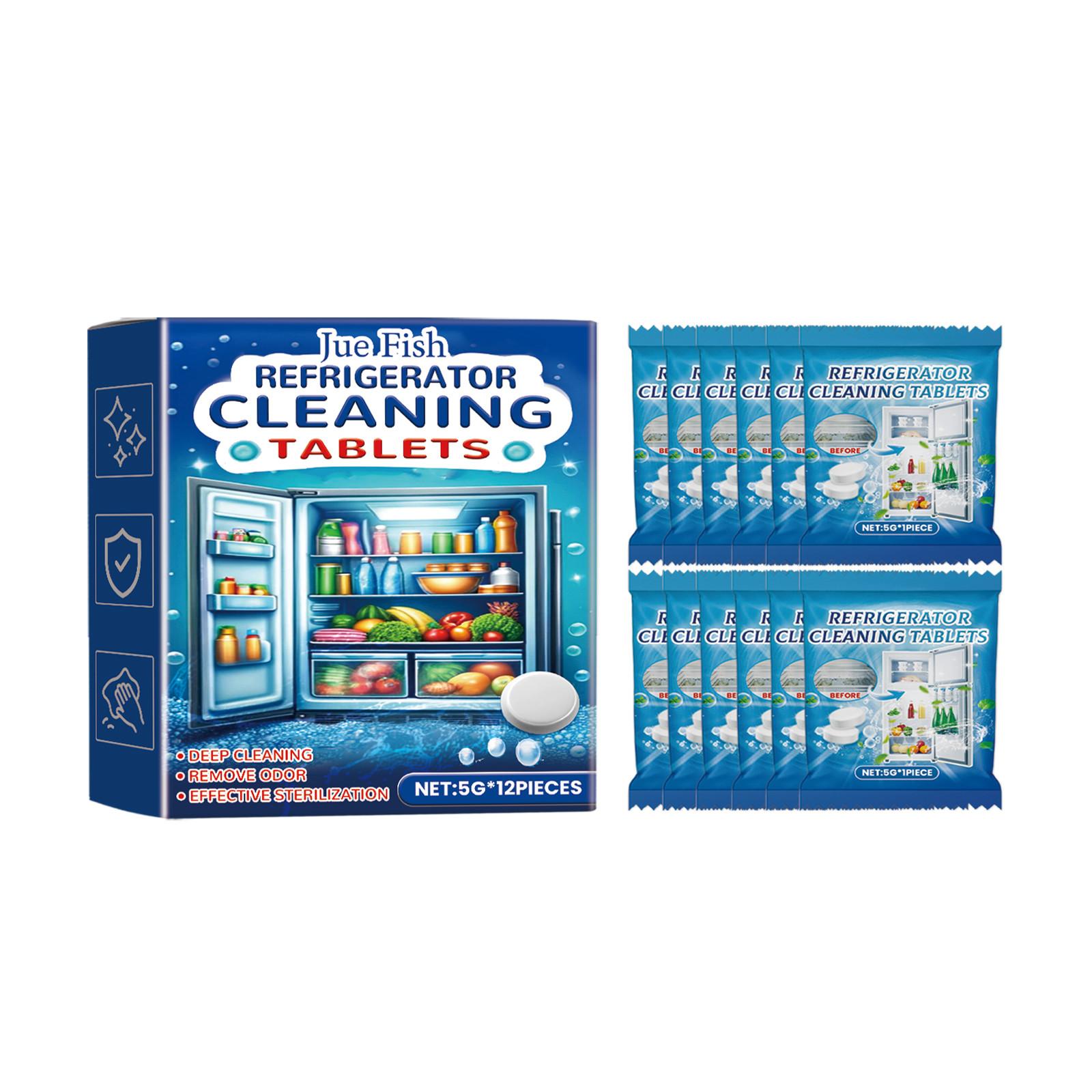 

Шипучие таблетки для чистки холодильника для глубокой очистки зазоров в бытовой морозильной камере, удаления накипи и удаления запахов Шипучие таблетки One Size синий
