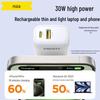 PISEN 30W GaN Fast Charger Kit for Apple & Android, Dual-Port Plug, New Model