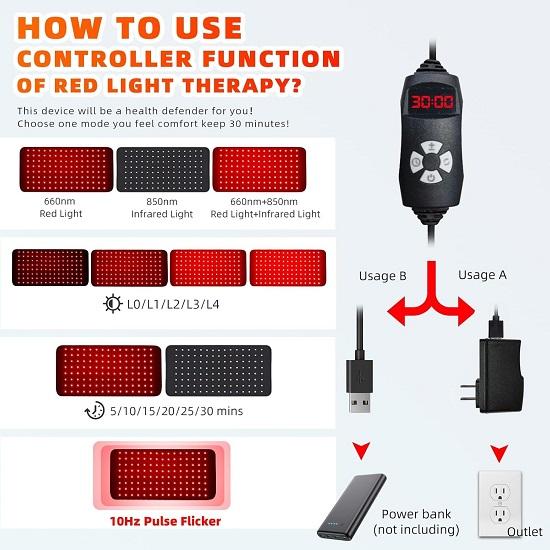 Red Light Therapy 120 Lights 3-in 1