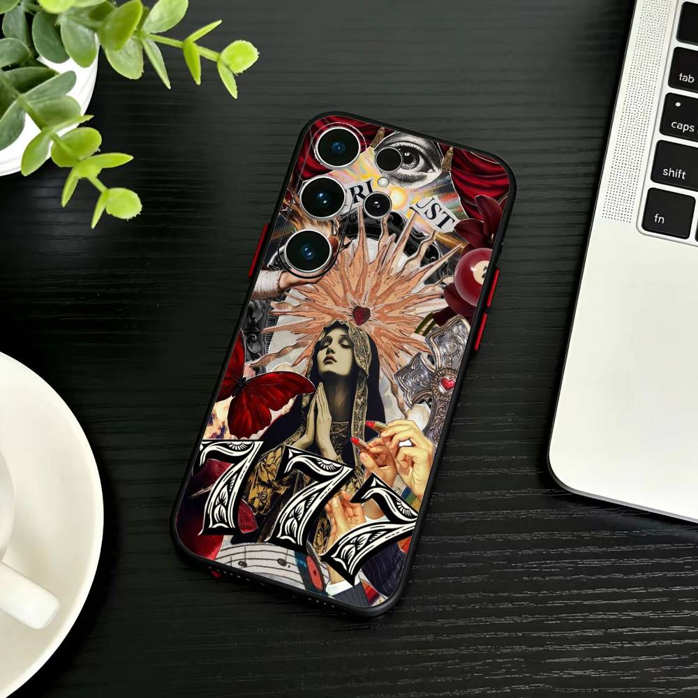 Dark Ornate Collage Art  Phone Case For Samsung S26,S25,S24,S23,S22,S21,S20,S30,Ultra,Plus,Fe,Note,5G Black Cover