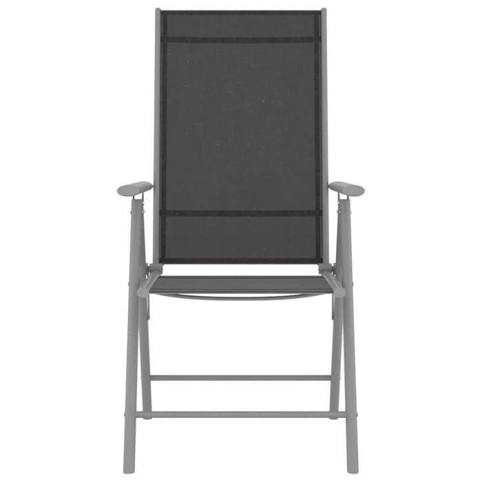 Maison Exclusive - Chaises pliantes 2 pièces Textilène Noir