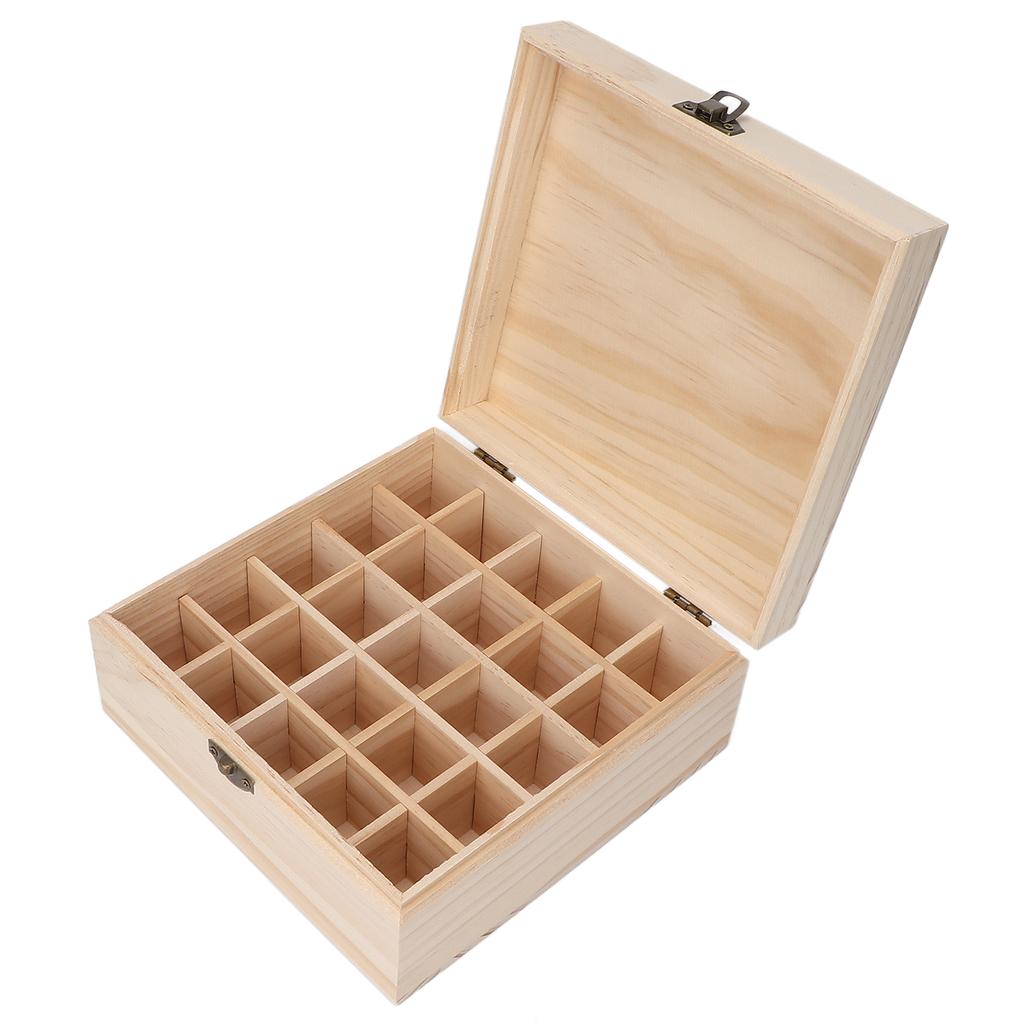 Essential Oil Storage Natural Pine Safe Durable Detachable Portable Essential Oil Case for Home Travel