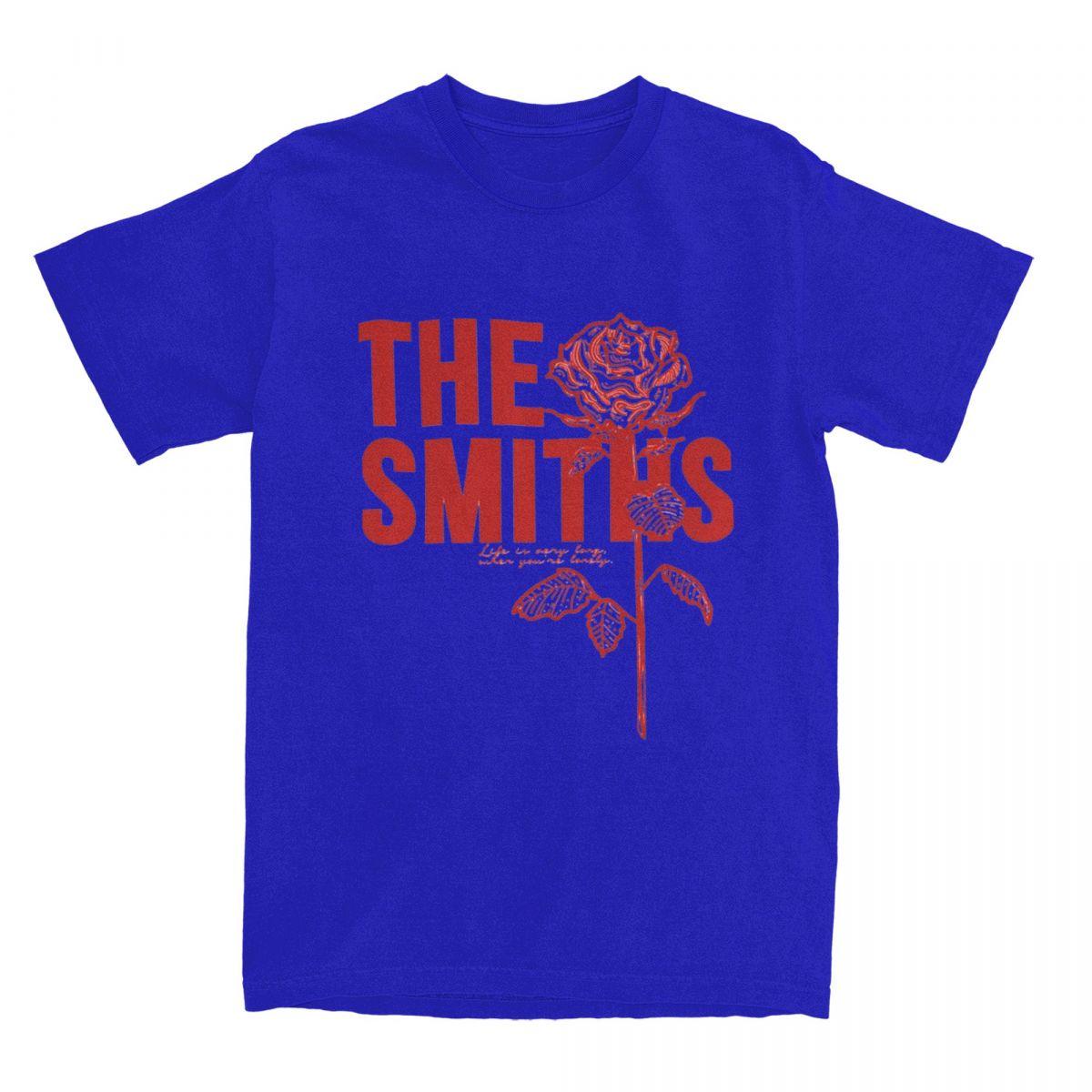 

Мужская женская группа The Smiths Retro Wave Shirt Merch Vintage Cotton T Shirts Tee Clothing Original S синий