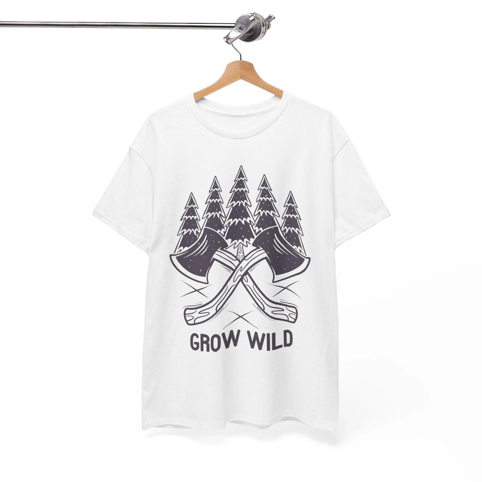 

Grow Wild T-Shirt | Vintage Adventure Tee | Hiking Outdoors Shirt XL