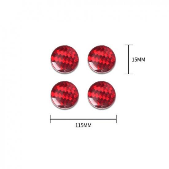 4pcs Red Carbon Fiber Car Front AC Vent Point Sticker For Chevrolet Camaro 16-19