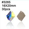 Yanruo AB Color Sew on Glass Crystal Sewing  Rhinestone Crystal Flat Back Rhinestone for Dresses