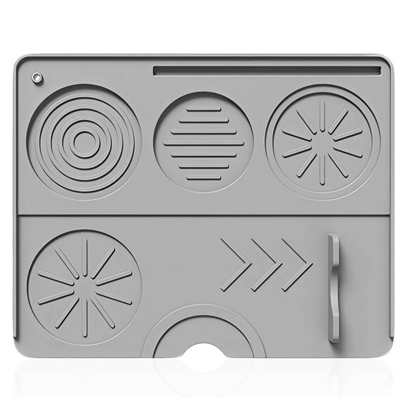 

A78E-Espresso Accessories For Home Kitchen Bar Espresso Tamper Mat Non-Slip Coffee Tamping Station серый