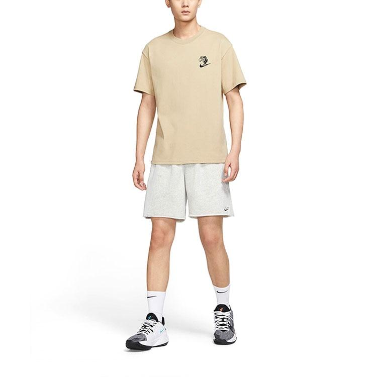 Men's Nike Cartoon Pattern Printing Casual Round Neck Short Sleeve Beige T-Shirt DR8915-250