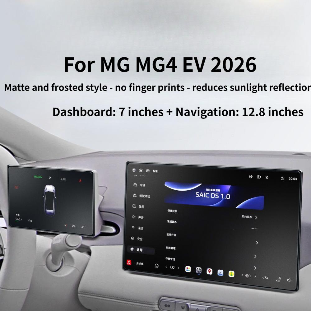 AWT1 For MG MG4 EV 2026 Matte Tempered Glass LCD Navigation 12.8 Inches Media Touch Display Screen Protective Film Car Accessories