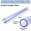 1 Stück Außendurchmesser 16~110mm PVC-U Transparent Blau Rohr Aquarium Fischbecken Schlauch Garten Bewässerung Bewässerungszubehör 50cm Lang