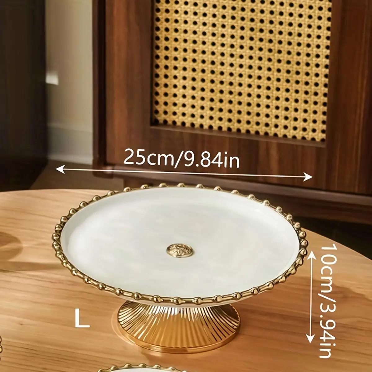 

Ceramic Decorative Tray with Compartments, Multi Purpose Storage Plate for Kitchen Dining Living Room Tea Set Candy