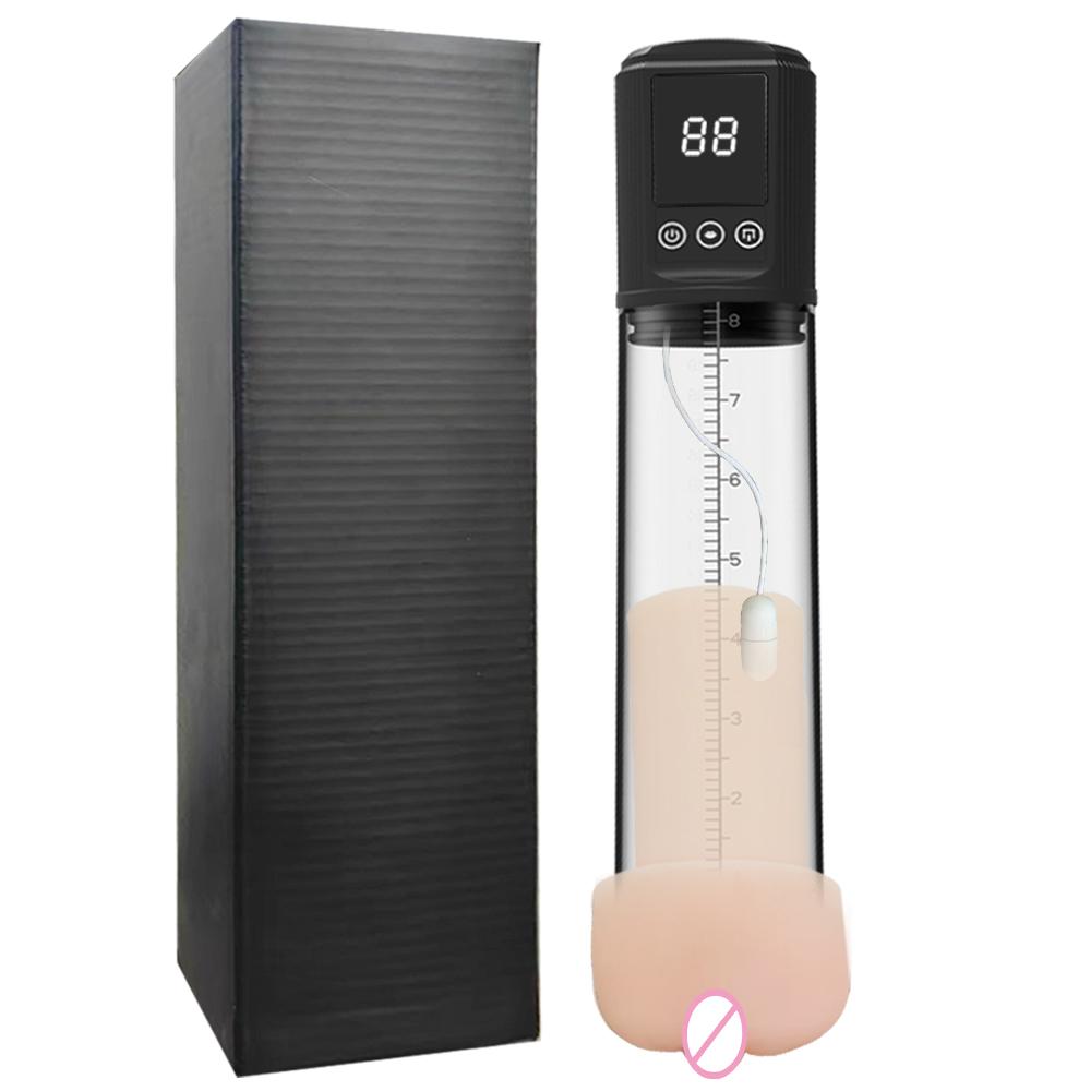 Electric Penis Pump Male Masturbator for Penis Vacuum Enlargement Train 9 Sucking Vibrating Rechargeable Sex Toys for Men Bigger