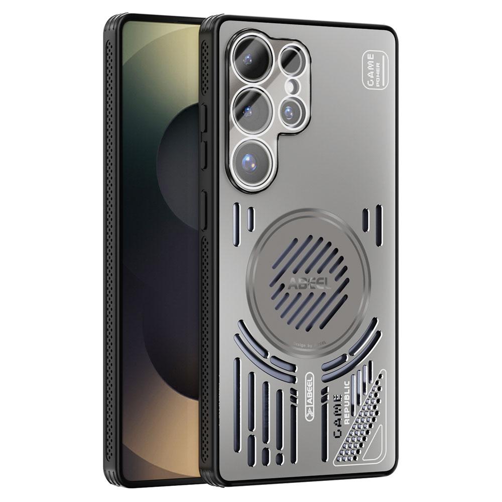 

ABEEL For Samsung Galaxy S25 Ultra Magnetic Case Aluminium Alloy + PC + TPU Hollow Heat Dissipation Phone Cover B