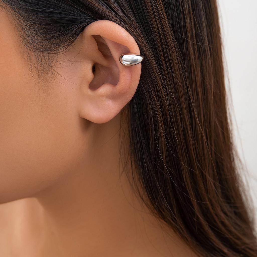 ins Simple U-shaped stud earrings with diamonds, water drop earrings, fashionable geometric metal ear buckles, women