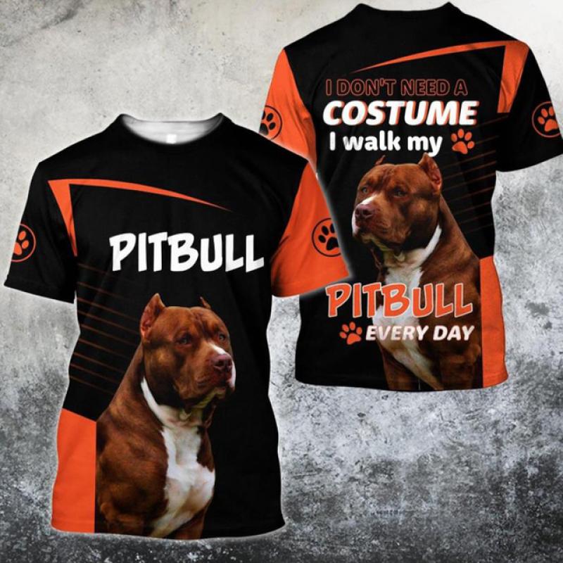 2023 männer T Shirts Haustier Hund Pitbull Grafik 3D Druck Sommer Unisex Erwachsene Tops Mode T-stück Lässige Übergroßen männer Kleidung