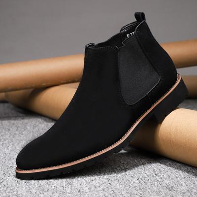 Stivali Chelsea più venduti Autunno Inverno Scarpe alla moda da uomo con tomaia alta Stivaletti corti da ufficio da uomo a punta versatili