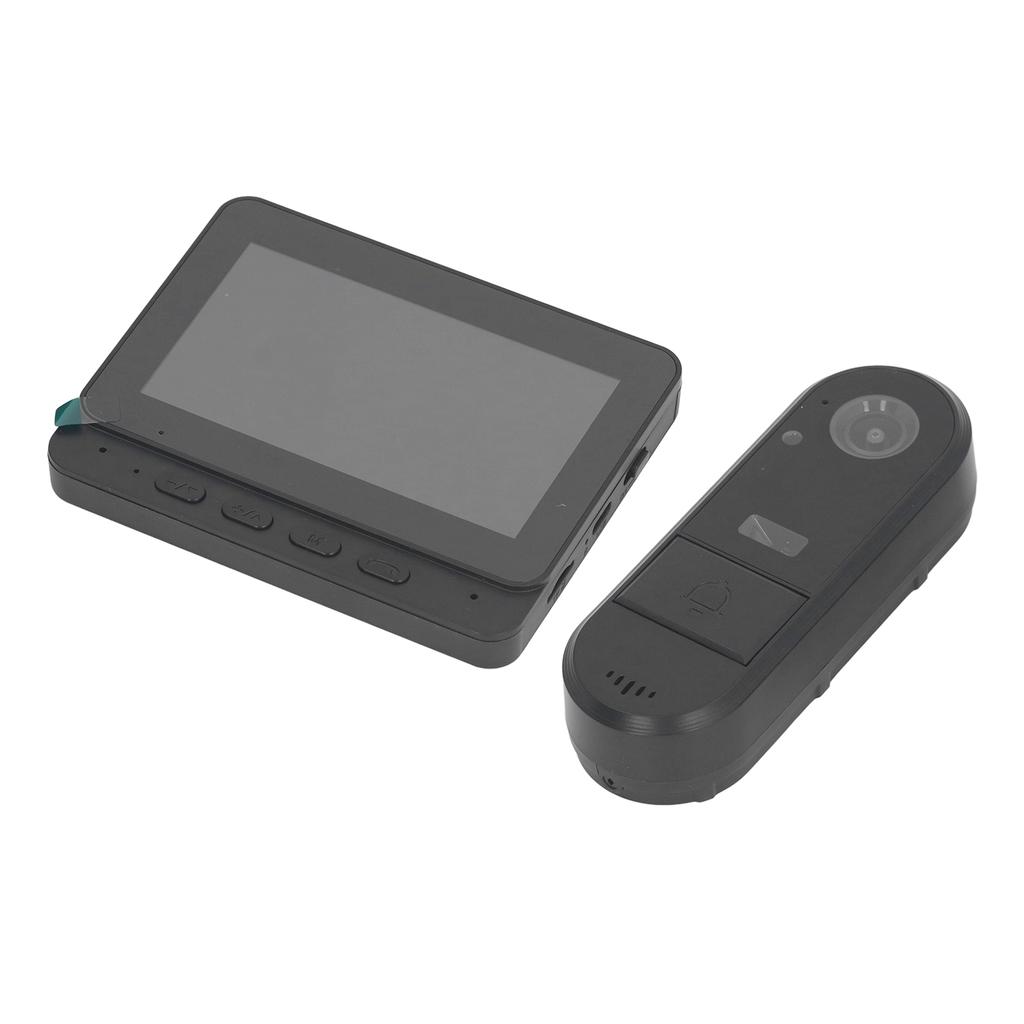 Video Doorbell WiFi 2 Way Intercom 8MP 1080P LED Night Vision Fill Light 170 Degrees  Viewing Angle Rechargeable with