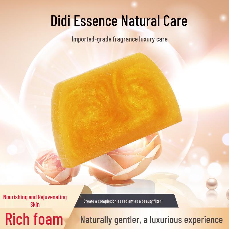 Amino Acid Anti-Mite Gold Cleansing Soap - Natural Handmade Essential Oil for Face, Body, and Bath.