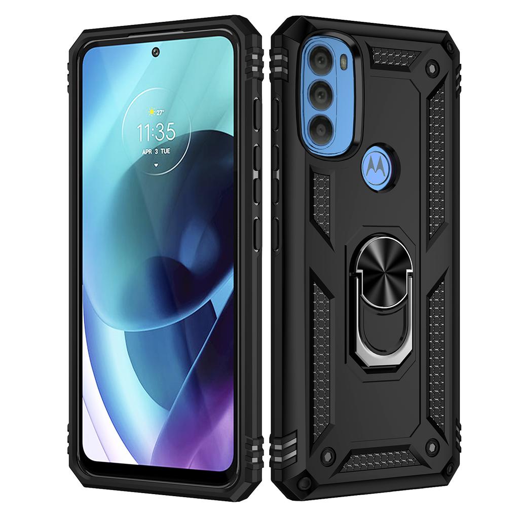 Case for Motorola Moto G71 5G Shockproof Bumper Armor Military Protective Magnetic Holder Ring Cover for Moto G 71