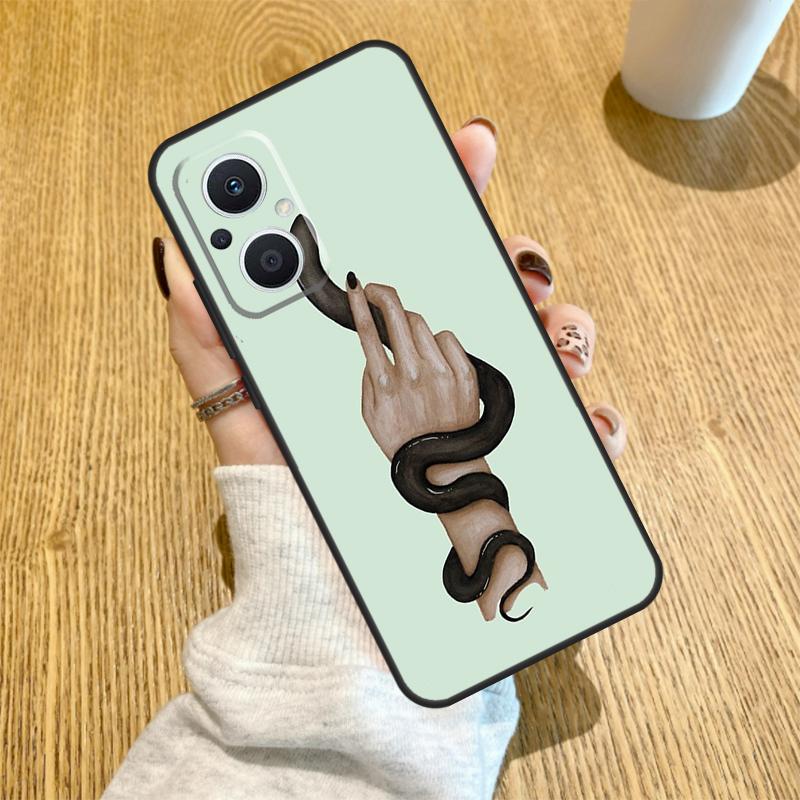 Hand Schlange Hülle Für OPPO Reno 14 F 10 11 12 13 Pro 13F 12F 11F 7 8 Lite OPPO Find X6 X5 X8 X9 Pro Hülle