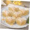 50pcs Hollow Rose Lace Paper Truffle Cups, Gold Cupcake Liners for Brigadeiro, Chocolate and Mini Candy, Ideal for Wedding, Party Dessert Table