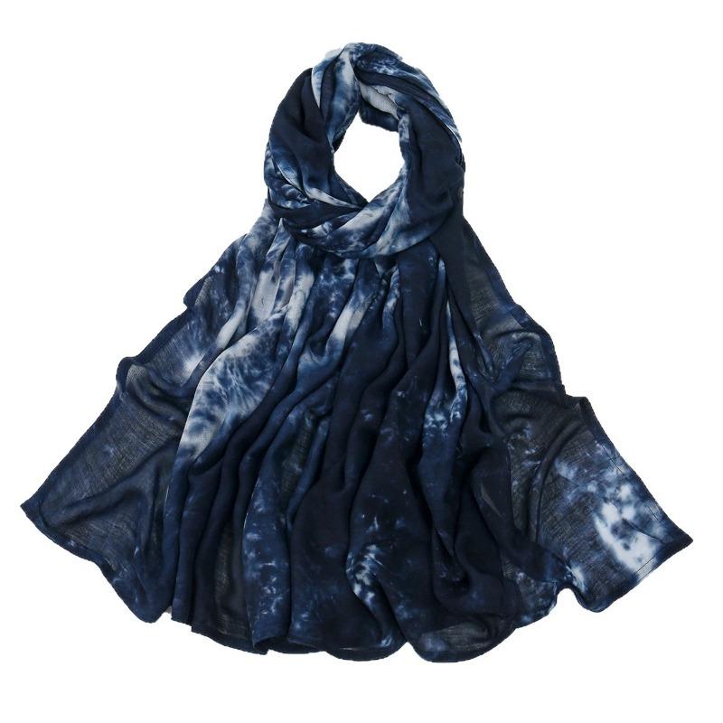 Malaysia and Indonesia hot-selling tie-dye human cotton headscarf popular large size dopamine color matching long towel women