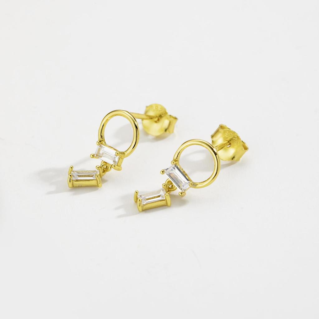 ANDYWEN 925 Sterling Silver Black Zircon Stud Earring Fashion Rock Punk CZ 2023 Jewelry Jewels