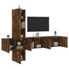 VidaXL TV Wall Units 5 Pcs Smoked Oak Engineered Wood 3216461