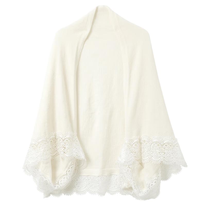 Sancai 2026 National Style Lace Knit Overlay Shawl One Size