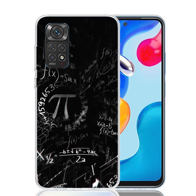 

Чехол для телефона Физика Химия Математика Для Xiaomi Redmi Note 15 14 13 12S 12 Pro Plus 11S 11E 11 11T 10S 10 Арт Мягкий Узор Co Redmi Note 14 Pro 5G