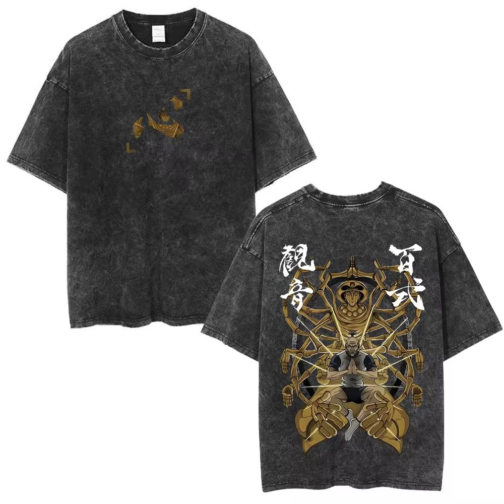 Anime Hunter X Hunter Phantom Troupe Washed Tshirts Hisoka Graphic Print T Shirts Men Women Clothing Cotton Oversized Tee Shirt