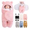 HEARTST Baby Baby Baby Swaddle Fluffy Baby Sovende Baby Nyfødt Plysj Sovedrakt og Mottaks Tiltak Mot Natt Skånsom mot Maskinvask Kald Gående