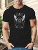 Casual Graphic T-shirt - Double Axe Warrior Design